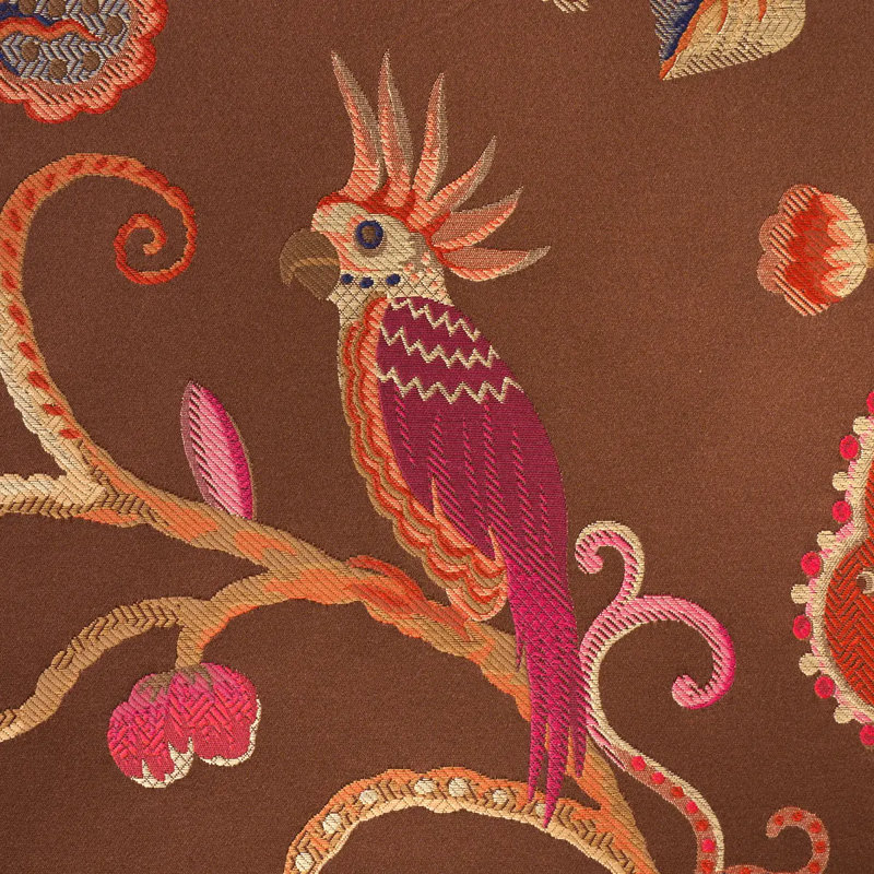 Birds Of Paradise Fabric, Chestnut