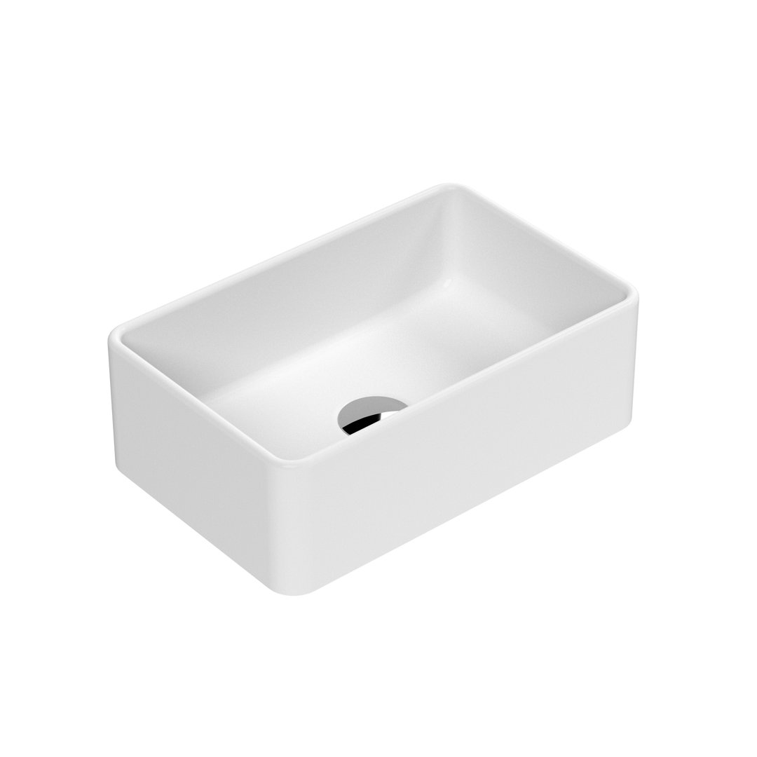 Nuie Vessels 365mm L x 235mm W Vitreous China Rectangular Sink