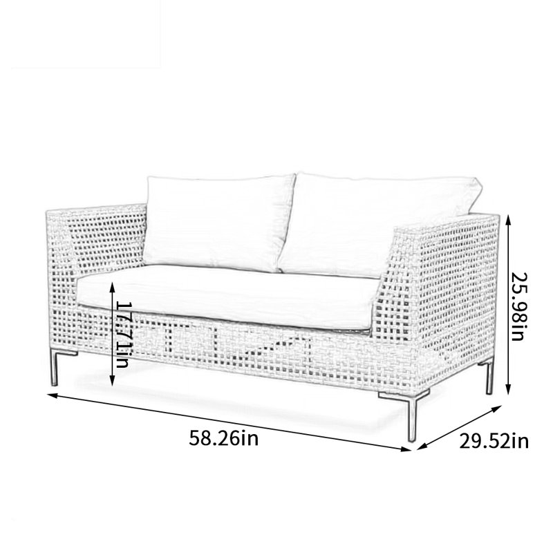 Breyan 58.26 " W Loveseat with Cushions, Brown