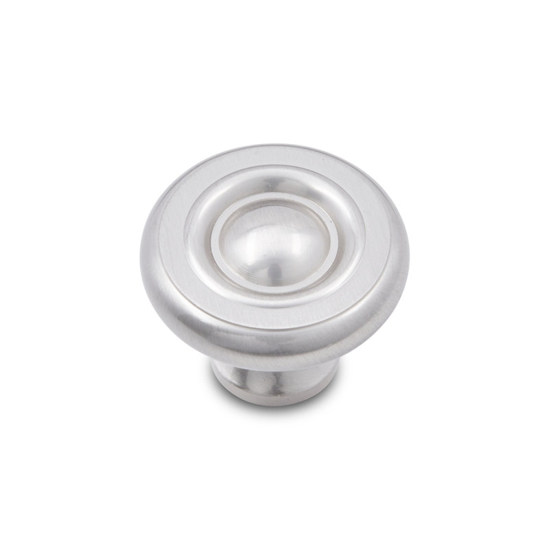 CK Series 1 1/2" Diameter Mushroom Knob, Satin Nickel (Pewter), Small