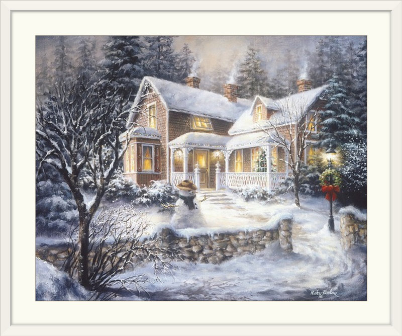 « winter’welcome », reproduction d’art rectangulaire, H 24 po x l 30 po x P 1,5 po, Toile