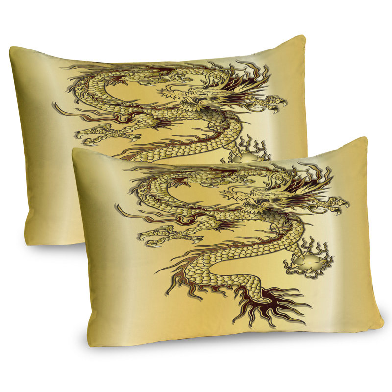 Ensemble de 2 taies décoratives Ambesonne Dragon, H 20 po x l 26 po