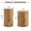 Ensemble de tables basses modernes et minimalistes de deux tables basses en bois aggloméré à motif de marbre de couleur bois. La table cylindrique avec son design à motif s'intègre facilement dans une variété de styles d'intérieur.