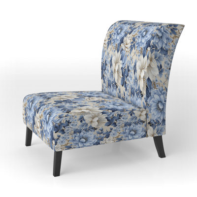Fauteuil de chambre rembourré Blue Vintage Whispers