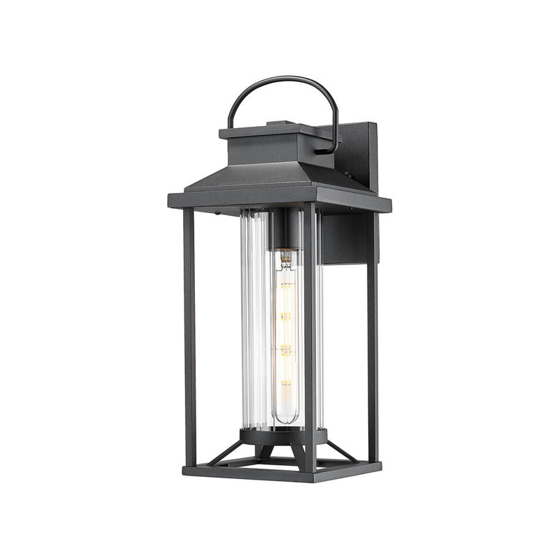 Outdoor Porch Lights, Textured Black Exterior Lighting Fixtures Wall Mount, Modern Outdoor Wall Sconce Lantern for House, Front Porch, Anti-Rust Waterproof Outdoor Garage Lights for Coach (1 pack)
