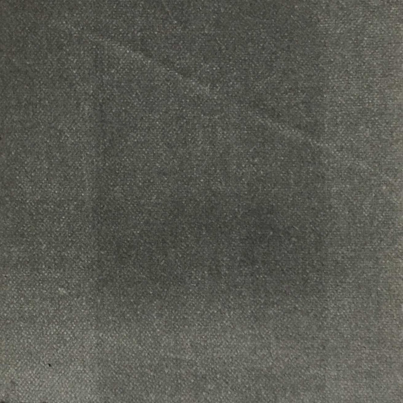 Bowie-Regal Cotton Plain Velvet Upholstery Fabric, Smoke