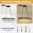 6‑Light Layered Kitchen Island Pendant, Dining Room Chandelier With Glass Teardrop Shapes