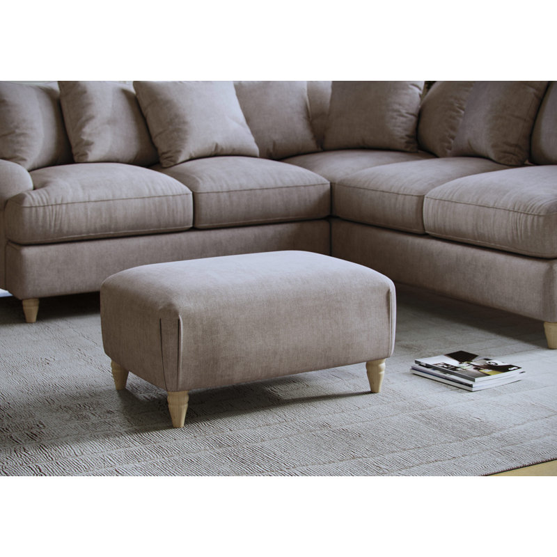 Eluster Upholstered Footstool, Beige