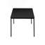 Ensemble de table 3 pièces en métal noir avec stratifié noir contemporain contemporain.-1641336480