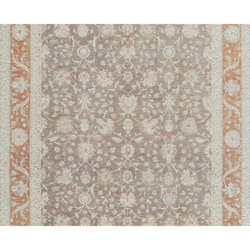 Tapis gris noué à la main de haute qualité