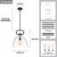 Luminaire suspendu industriel 1 lumière avec abat-jour en verre Rooker-1830649515