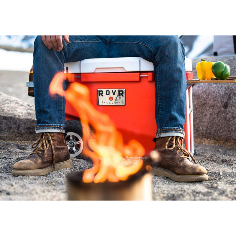 RovR 60 Quarts Ice Chest with wheels, Orange