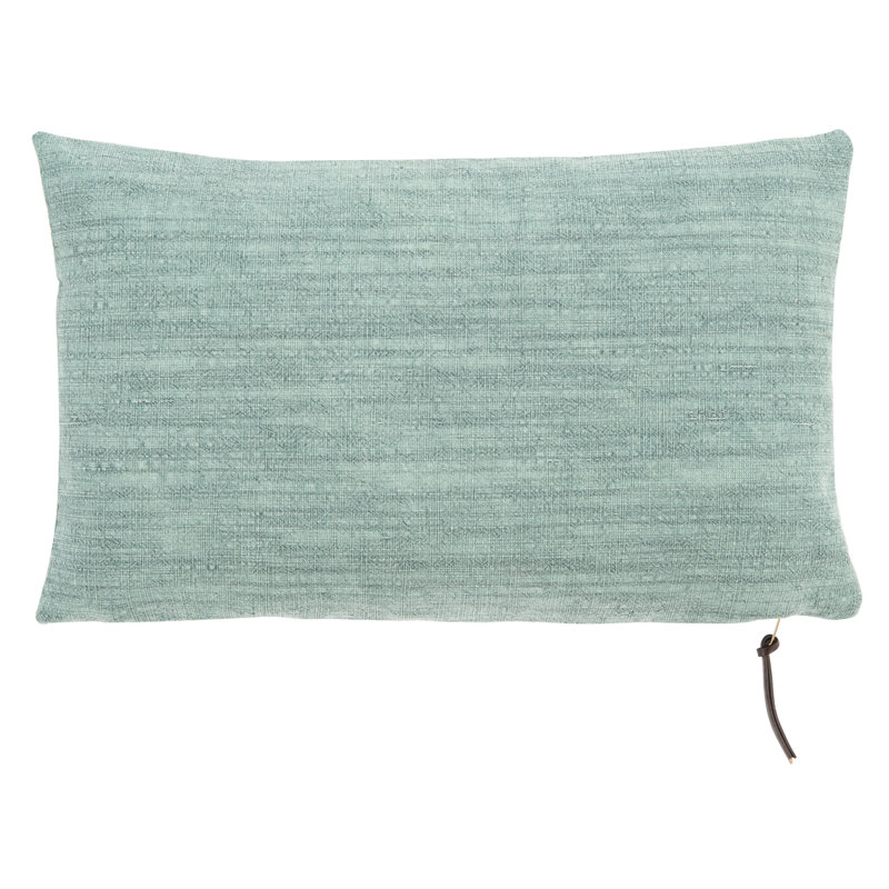 Teal Blue Green Rectangular Cotton Throw Pillow