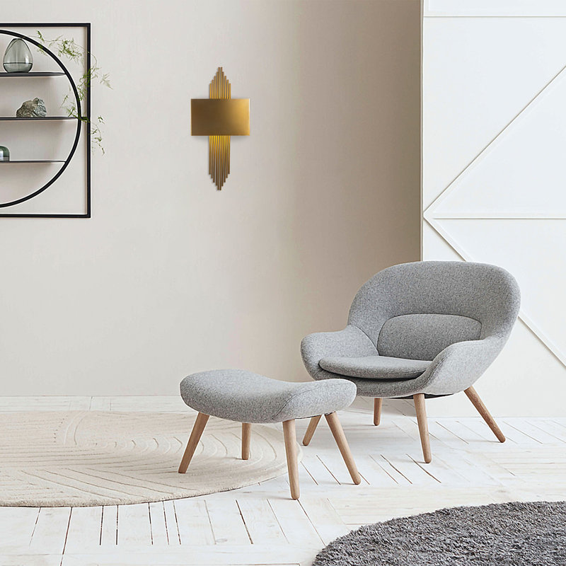 Lampe murale moderne avec corps en métal, 29,5 po x 3,9 po x 8,7 po | Douille E27, 40 W maximum | Certifié IP20, poli pour la durabilité | Éclairage élégant pour la décoration intérieure, le salon, la chambre à coucher et les espaces de bureau, d