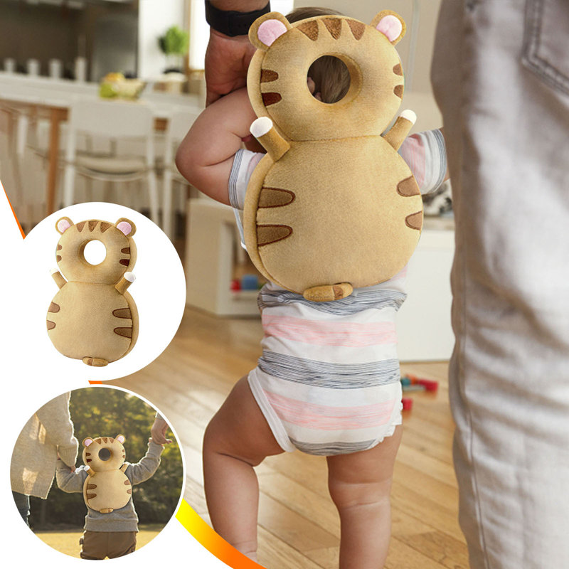 Tenue de sac à dos de protection de tête de bébé marcheur, coussin de protection de tête de tout-petit, tigre