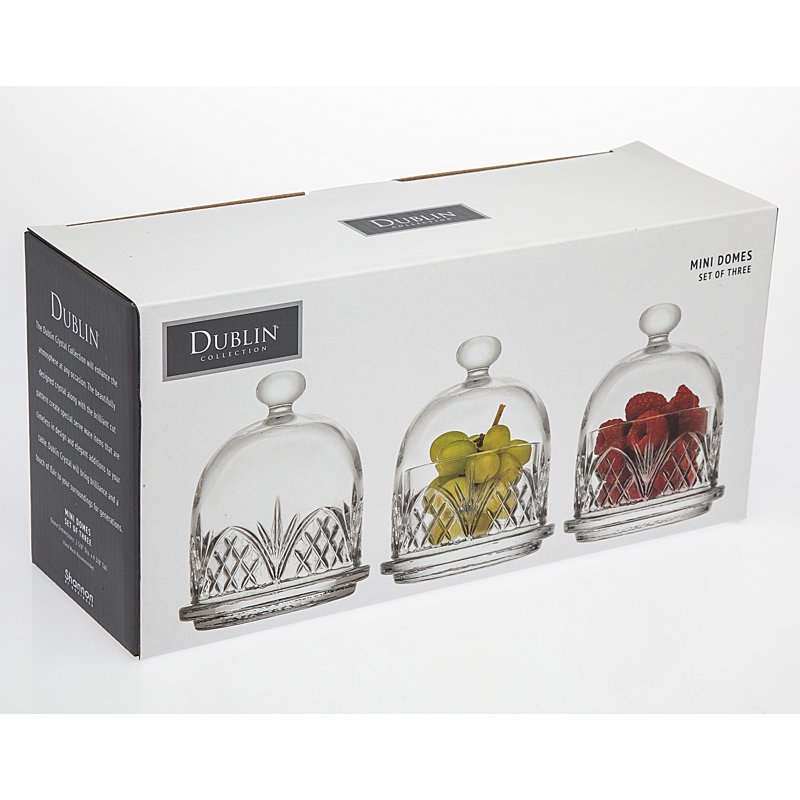 Dublin Crystal Triple Butter Dome Set