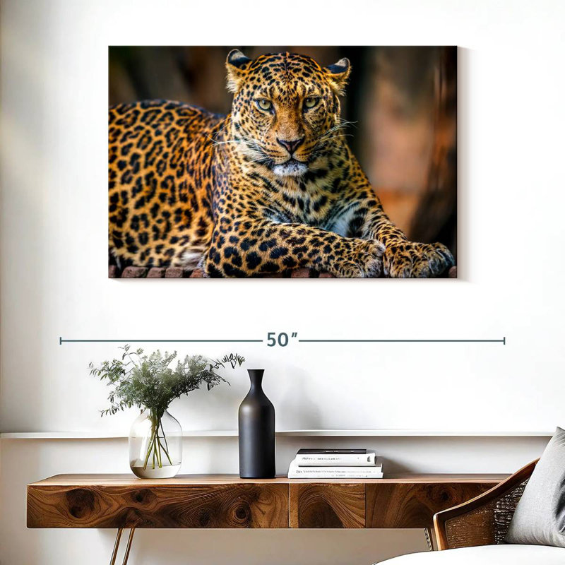 Brampt Jungle Wildlife Leopard, 26" H x 39" W