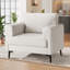 Fauteuil club en lin Blannie-1862683005