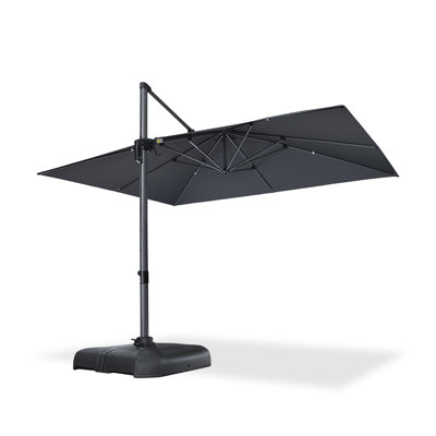 Parasol incurvé rectangulaire ajustable avec base Bennit