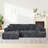 108" Brown Chenille Sectional Sofa, Tufted Design & Pocket Springs, No Assembly-124206736-118691999