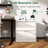 Metal 2 Drawer Lateral Filing Cabinet For Home Office, Large Storage, Quiet Glide, Foldable Key Lock White File With Lock, Cold - Rolled Material, Operation, Interlock-1756699555