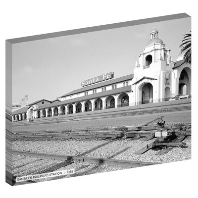 «Santa Fe Railroad Station, Historic San Diego», reproduction de photo sur toile tendue