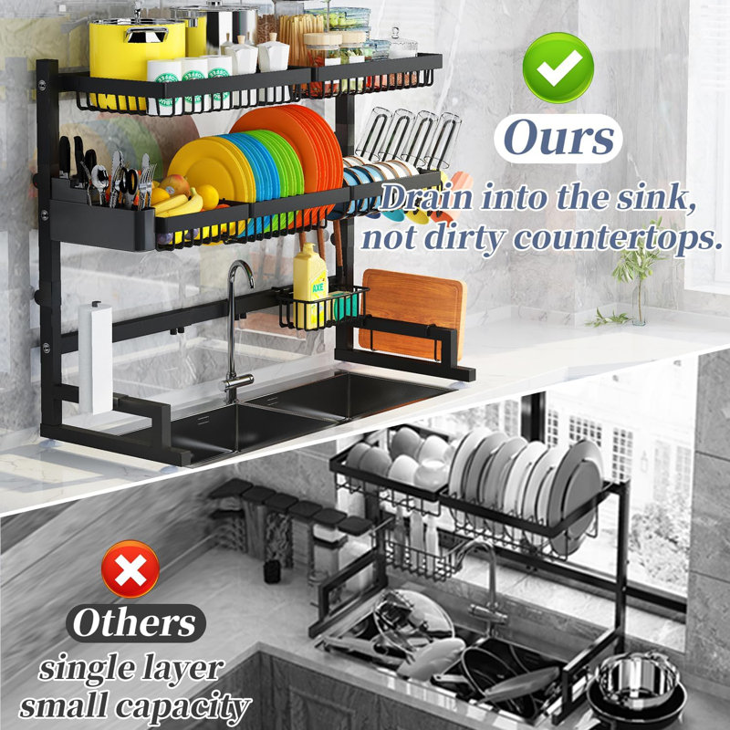 Adjustable Over The Sink Dish Rack