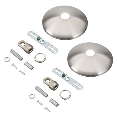 Aspen Creative 21511-12 Canopy Kit, 5"D with Collar Loop, 1" Center Hole, Oil Rubbed Bronze, 2PK