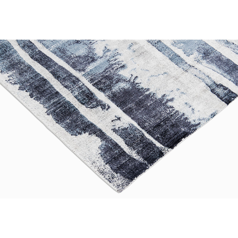 Abstract Area Rug in Ivory, Rectangle 10' x 14'
