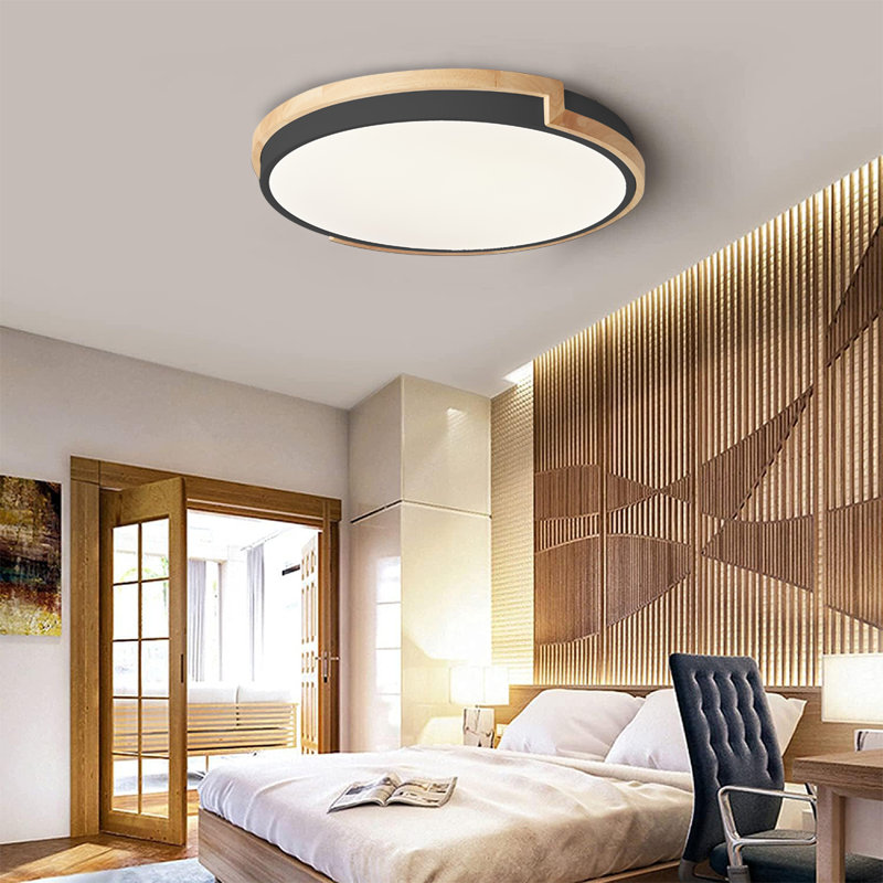 Aristaun LED Flush Mount, Matte Black, 4500