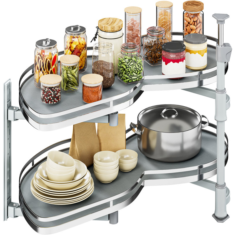  Left-Swing Pull-Out Kitchen Cabinet Organizer For Pantry Storage