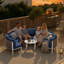  Ensemble de conversation pour patio pour 6 personnes en aluminium avec table-313233759