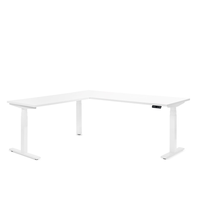 Bureau en coin Series L, LPL, H 50,5 po x l 77 po x P 72 po, Orienté à gauche (vu de face), Blanc