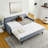 Twin Size Upholstery Daybed With Twin Size Erectable Trundle And USB Charging Design, Linen Grey-1301420411