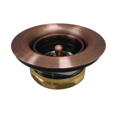 Kingston Brass Tacoma Stainless Steel Bar Sink Basket Strainer with Brass Nut