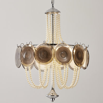 6 - Light Gray Glass Chandeliers Pendants Light