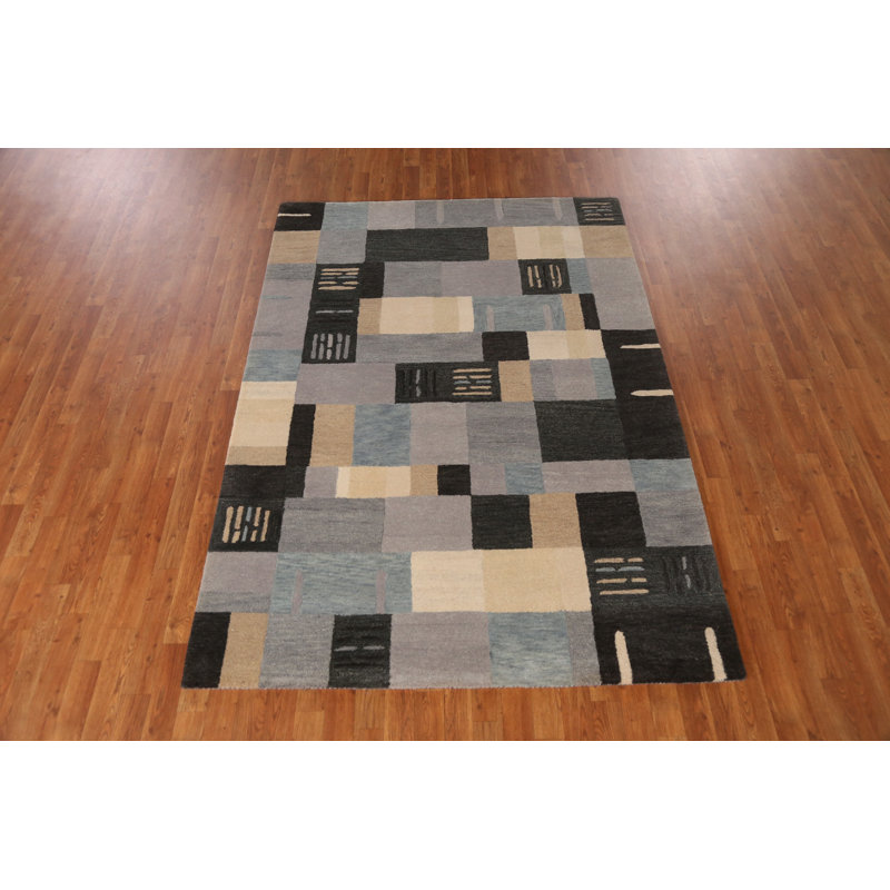 Tapis indien géométrique moderne