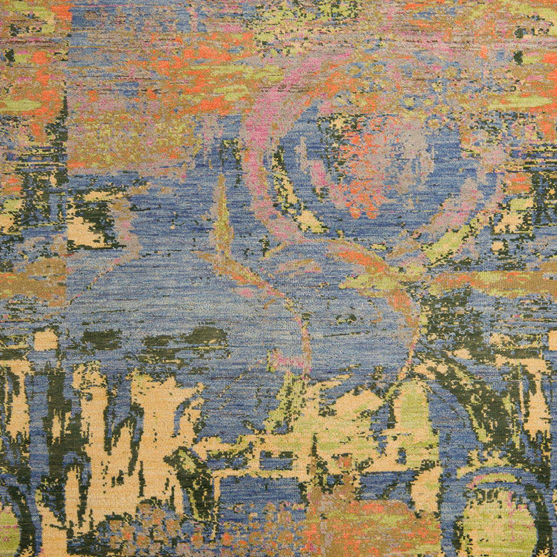 Tapis abstrait moderne 5379, Carré 4 pi