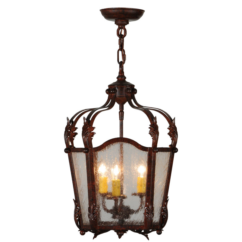 Luminaire suspendu géométrique 3 lumières lanterne
