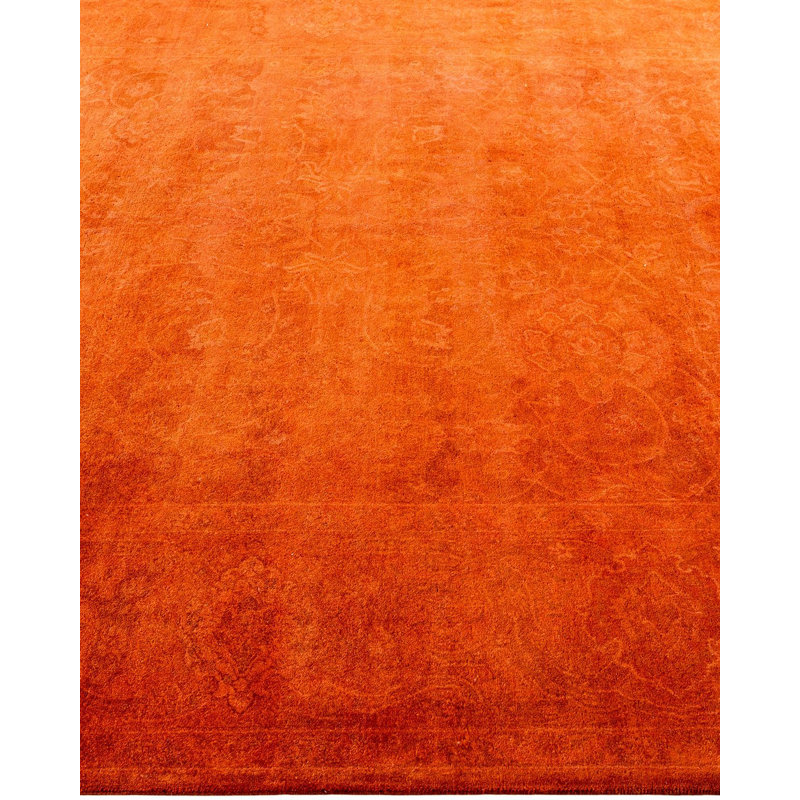 Tapis orange nouvel âge 6 pi 3 po x 9 pi 3 po Dolman