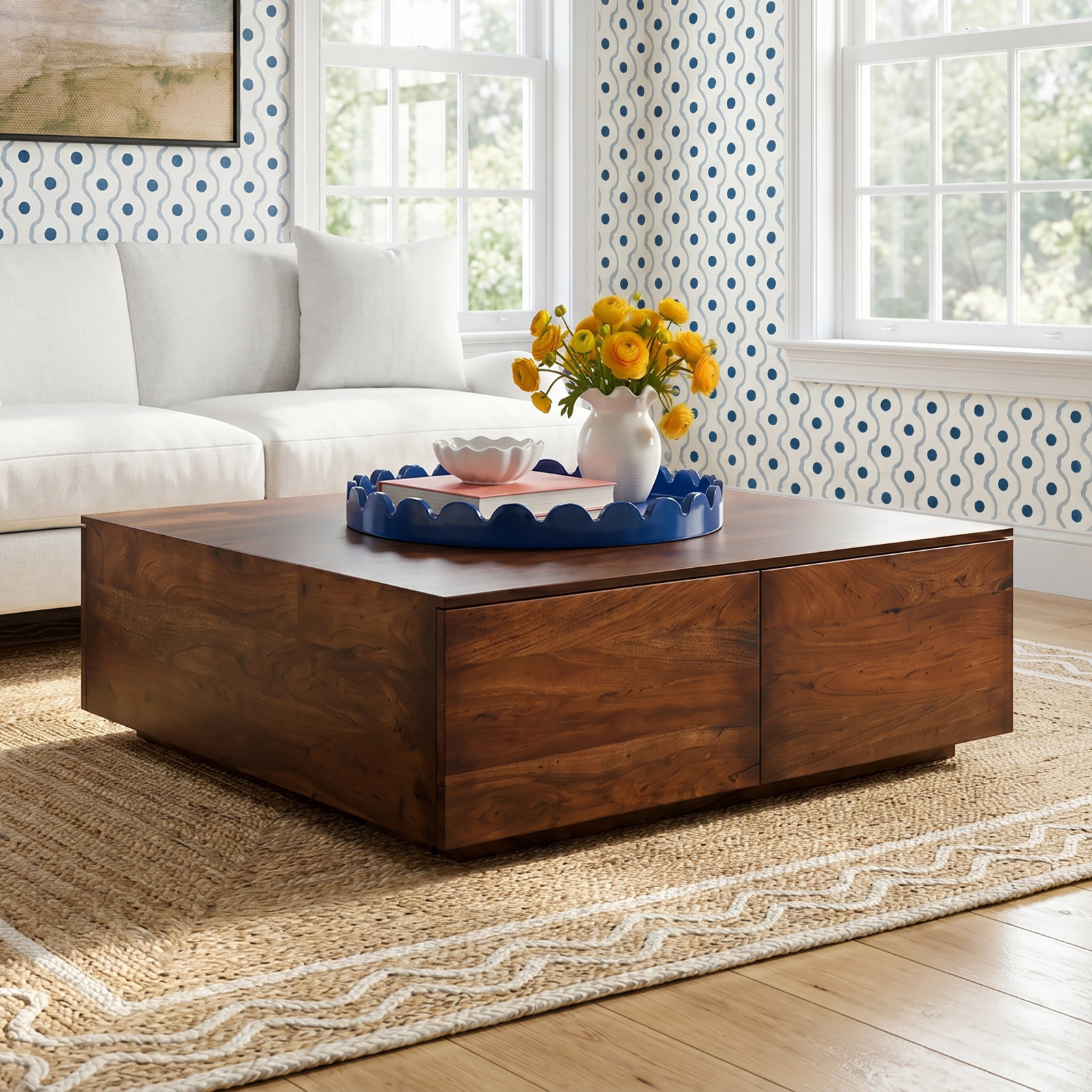 Mullane 42" Solid Wood Coffee Table