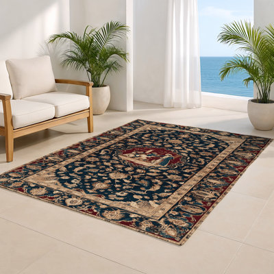 Tapis d'intérieur et d'extérieur mauve Persian