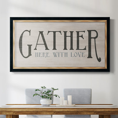 «Gather with Love», art textuel sur toile