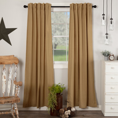 Sickels Cotton Blend Room Darkening Curtain Panel Set