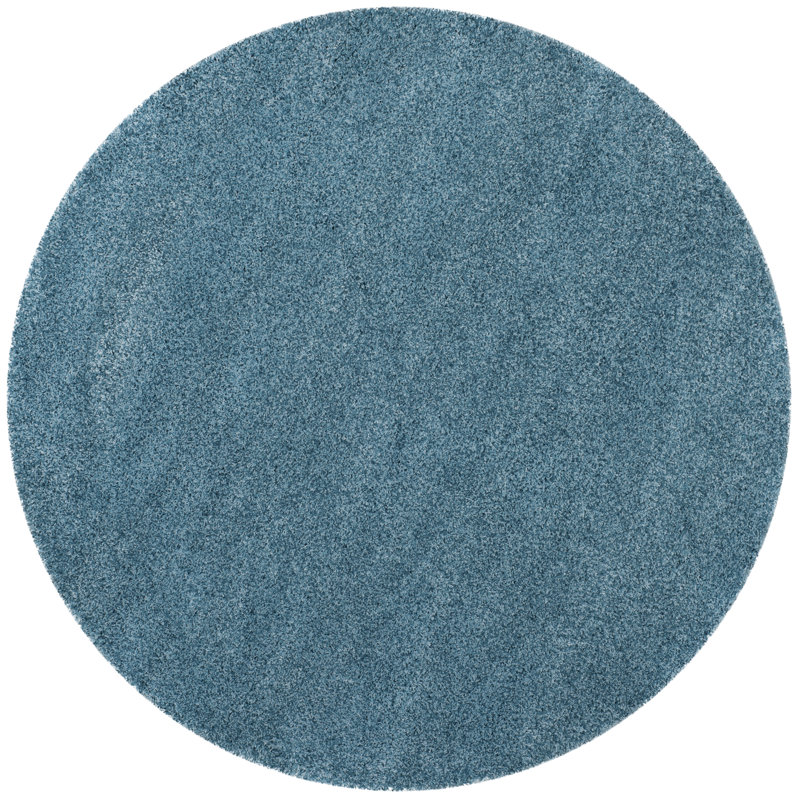 Shag Performance Solid Color Rug, Round 6'7"