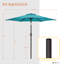 Parasol de marché 7,5 pi Blaise-290991855