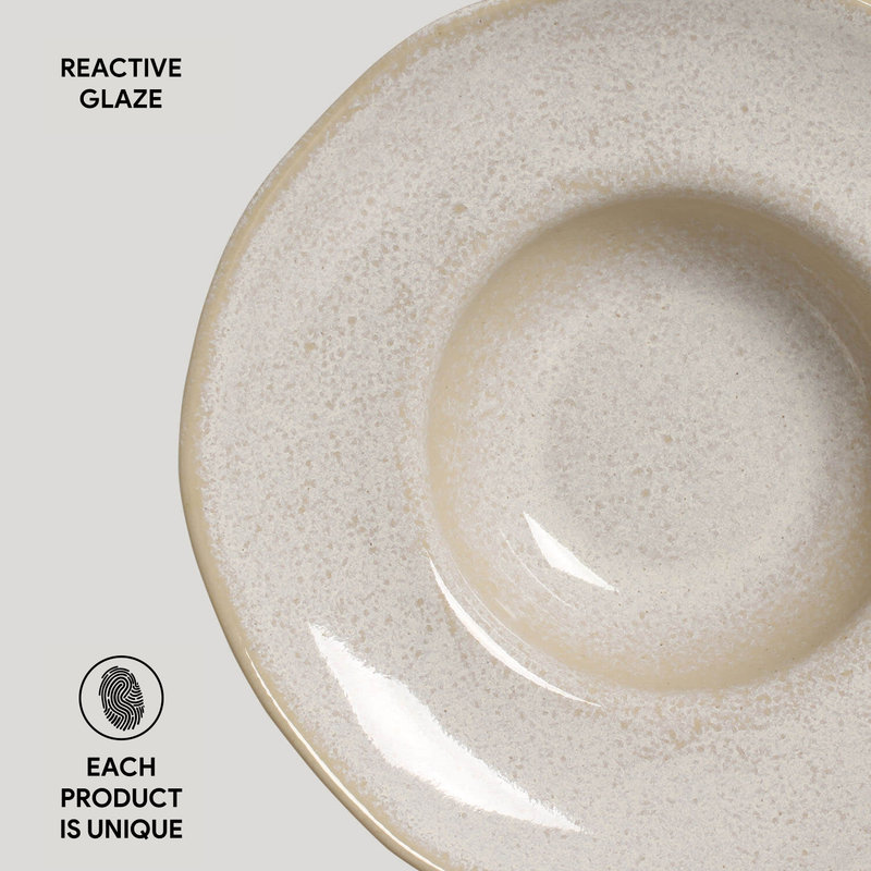 Assiette plate en grès 11,02 po Latte Commercial