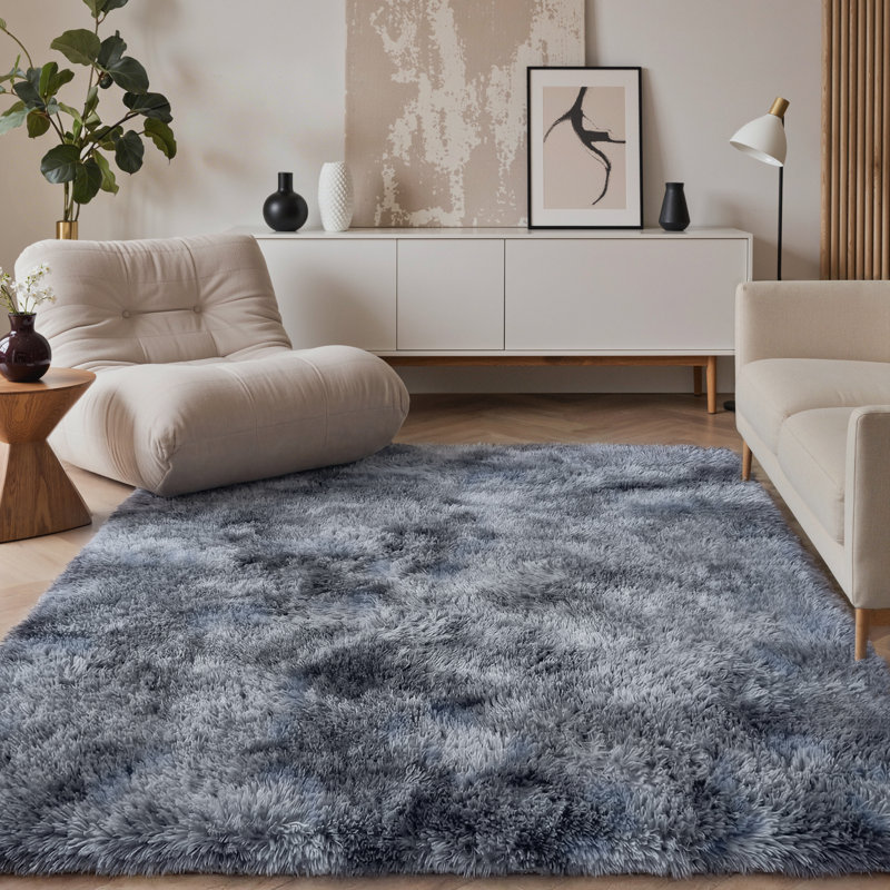 Fluffy Faux Cashmere Ombre Area Rug, Rectangle 160 x 230 cm