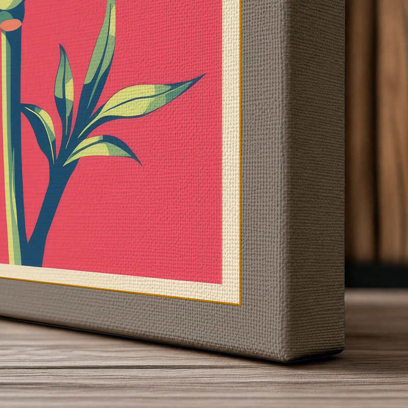 Carnation Study Botanical - Wrapped Canvas, 36x24 - 91.4 x 61.0 cm, Taupe Border