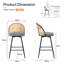 66 cm H Swivel Upholstered Bar Stool & Counter Stool with Metal Legs (set of 2 & set of 4)-2033917736-2033917740